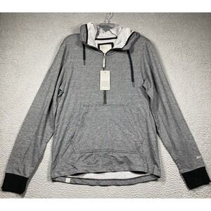 Bench Hoodie‎ Men's Medium Black Gray Pullover Sweatshirt Lightweight NEW